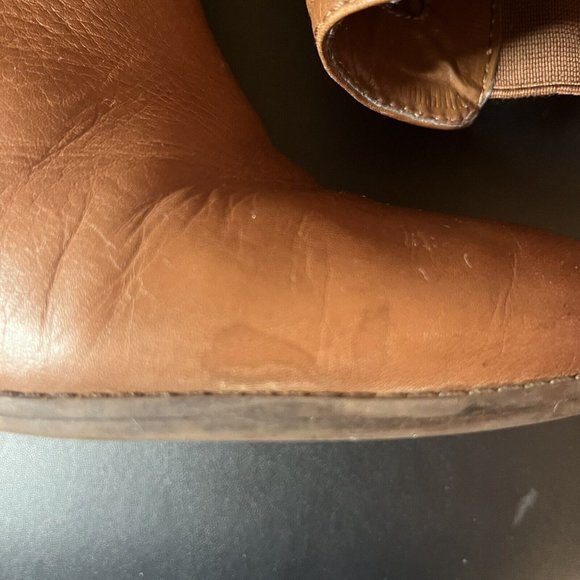 Tommy Hilfiger Twhayley Chestnut Brown Leather Slip On Ankle Boots Size 10 READ - Picture 7 of 16